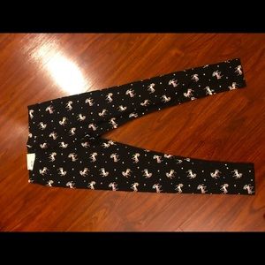 Girls black unicorn SO Favorite Leggings